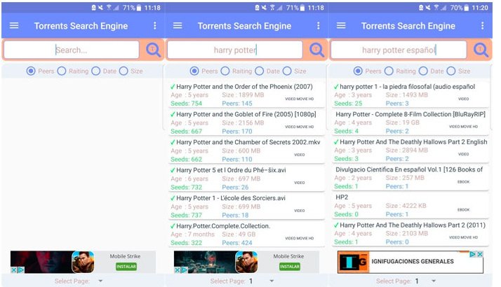 mobile torrent search engine