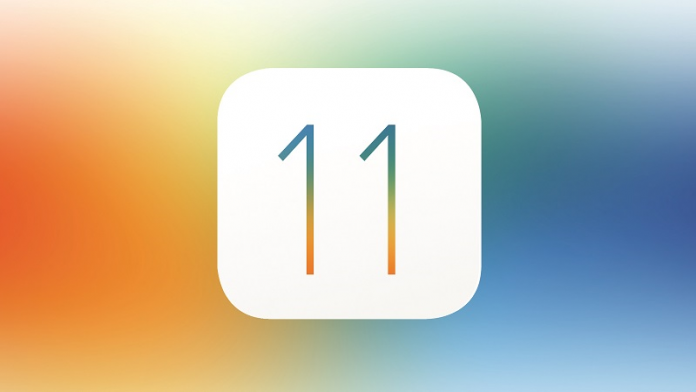 Logo apple de la nueva actualización de sistema operativo iOS 11