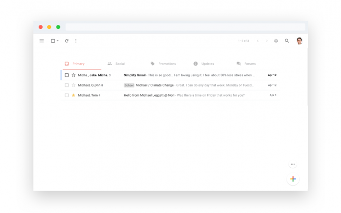 Simplify: una extensión para Chrome que mejora Gmail