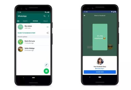 Los estados de WhatsApp podrán compartirse en Facebook, Google Fotos y Gmail 