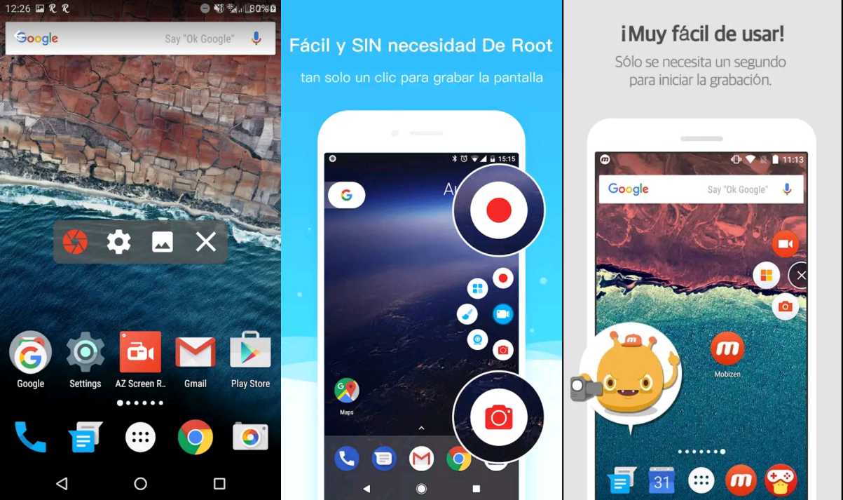 top 5 aplicaciones para grabar pantallas en android