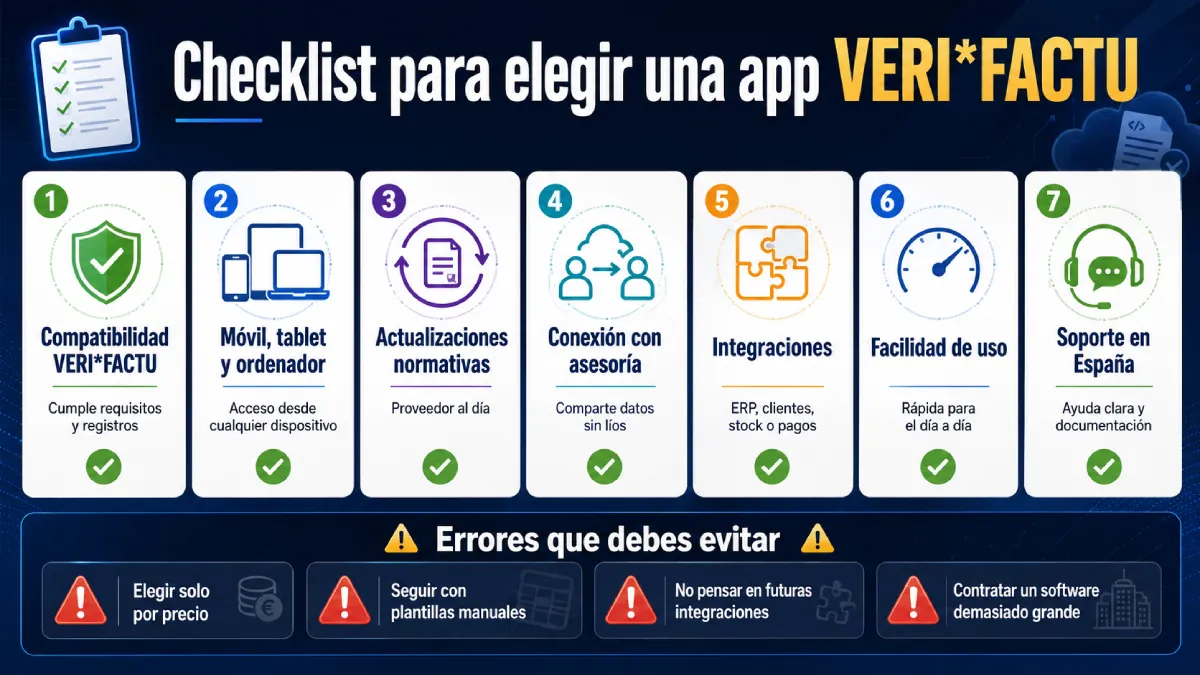 Cómo elegir una app VERIFACTU