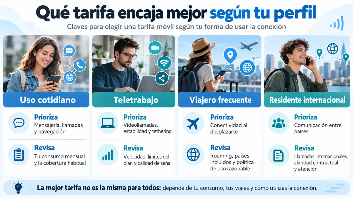 qué tarifa encaja mejor según tu perfil infografía